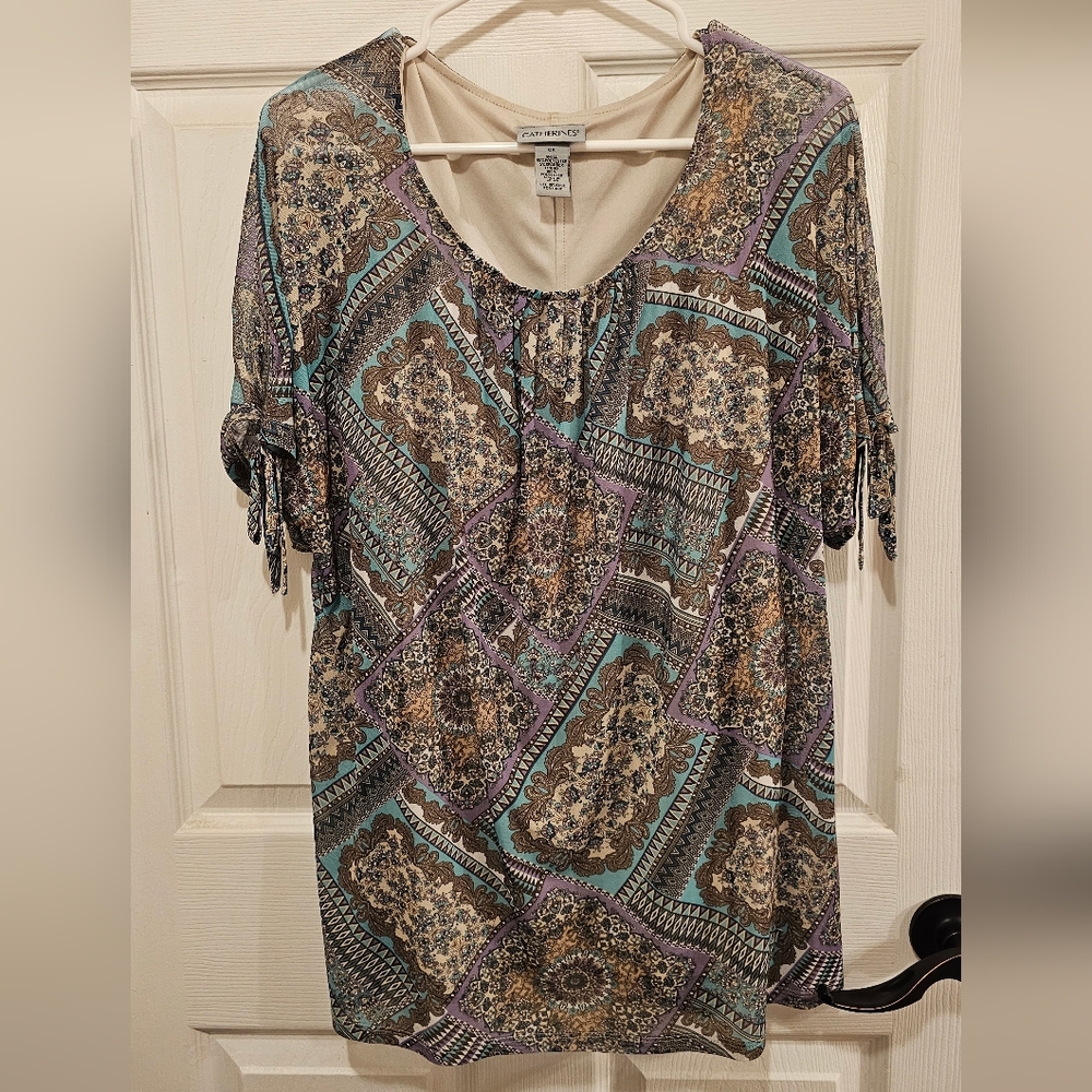 Catherine's Bohemian Patterned Women's Blouse